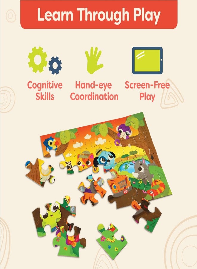 بي. تويز ألعاب بي - مجموعة أحجيات الصور المقطوعة - مجموعة كلاسيكية بتصاميم ملونة - ألعاب تعليمية وتنموية للأطفال من عمر 3 سنوات فما فوق - عبوة من 3 قطع - Image 4